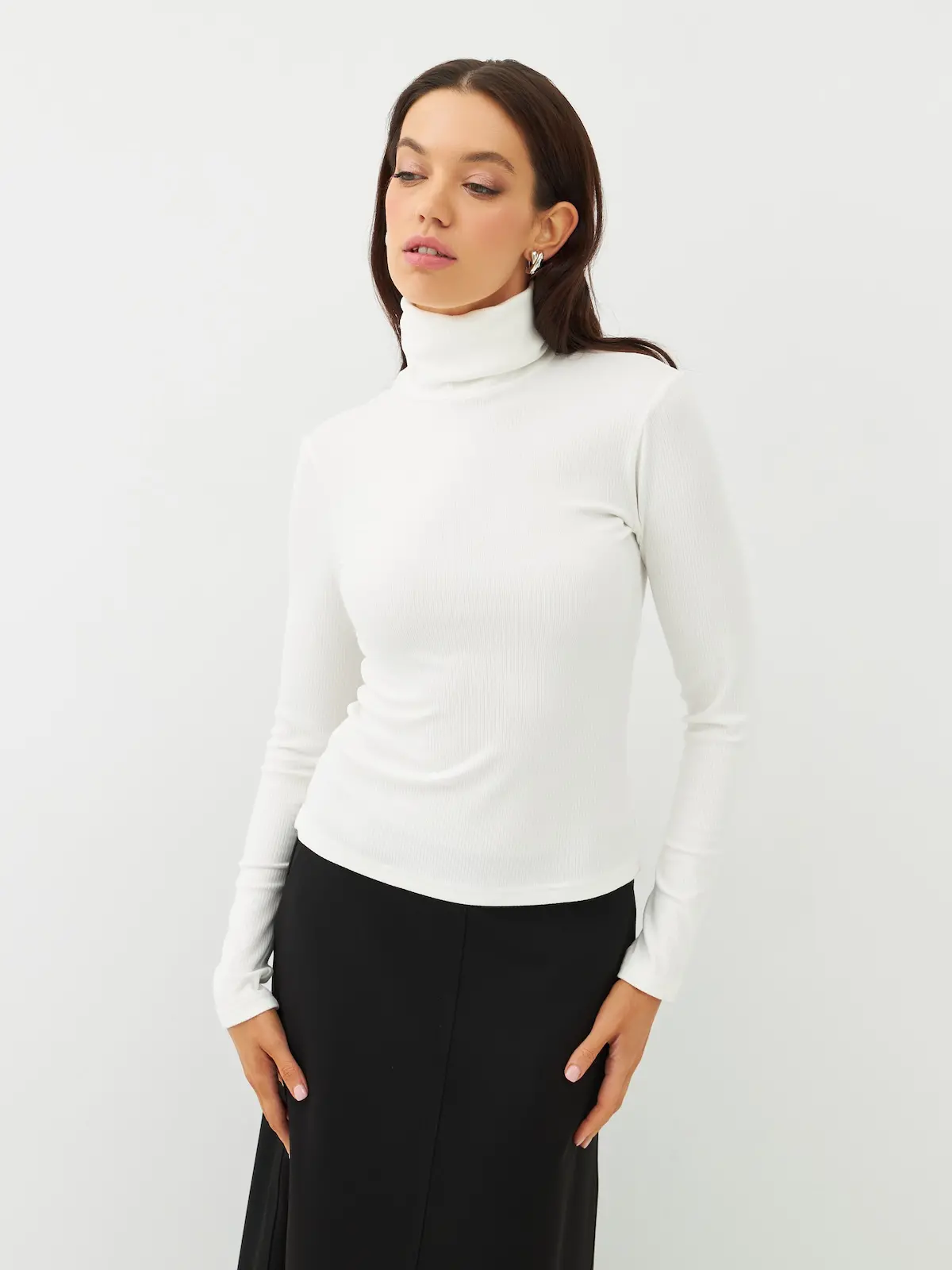 Водолазка  с высоким  горлом White