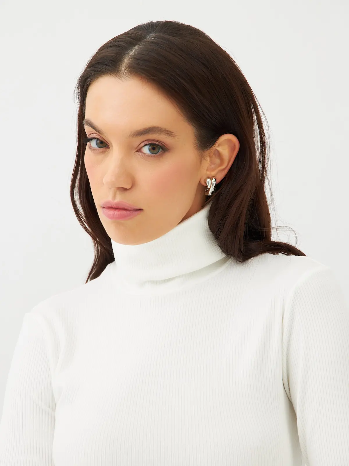 Водолазка  с высоким  горлом White